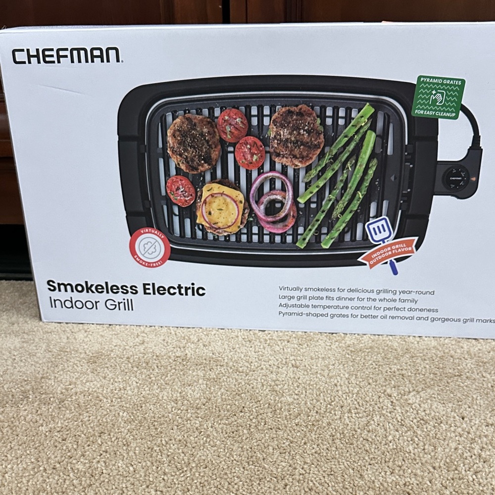 Chefman Smokeless Electric Indoor Grill - Black